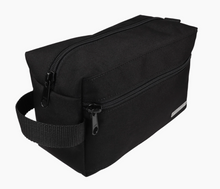 Black Tall Toiletry Bag, Zippered Overnight Dopp Bag
