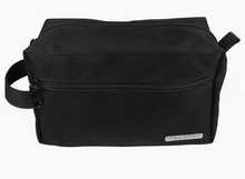 Black Tall Toiletry Bag, Zippered Overnight Dopp Bag