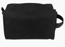 Black Tall Toiletry Bag, Zippered Overnight Dopp Bag