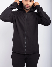 Quilted Zip-Up Hoodie Jacket