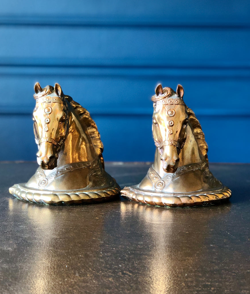 Mid-Century Gladys Brown Horse Head Bookends – Lord Wallington