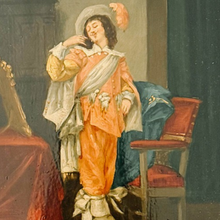Mid-19th Century Italian Cavalier Portrait Oil Paintings in Ornate Giltwood Frames