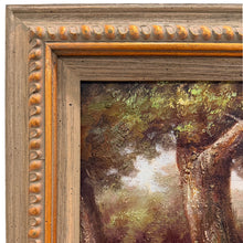 Mid 20th Century Large Framed Pastoral Sheep Landscape Impasto Painting on Canvas
