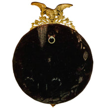 Miniature Napoleon Portrait on Ceramic in Imperial Eagle Faux-Gilt Frame