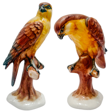 Vintage Italian Ceramic Birds of Prey Sculptures – Pair of Falcons / Hawks
