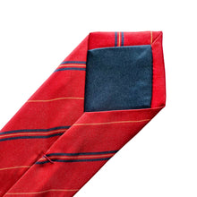 Dark Red Striped Silk Tie