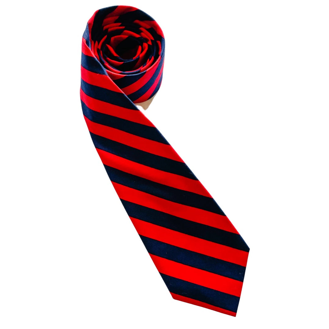 Navy & Red Striped Tie