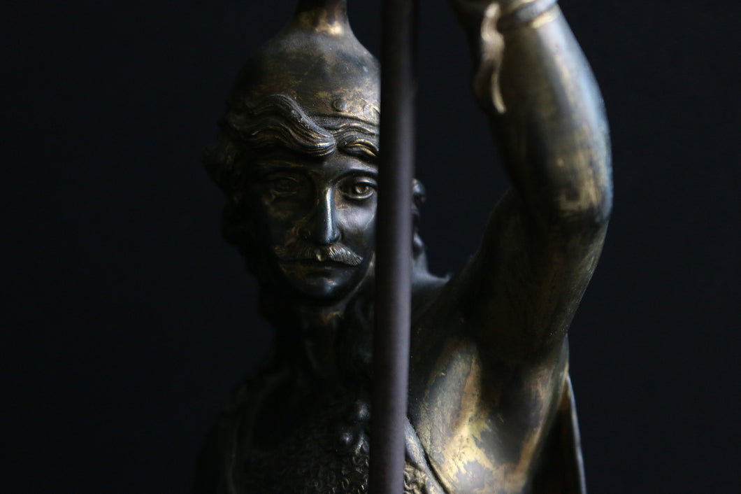 19th Century Spelter Bronze Roman Soldier Statue