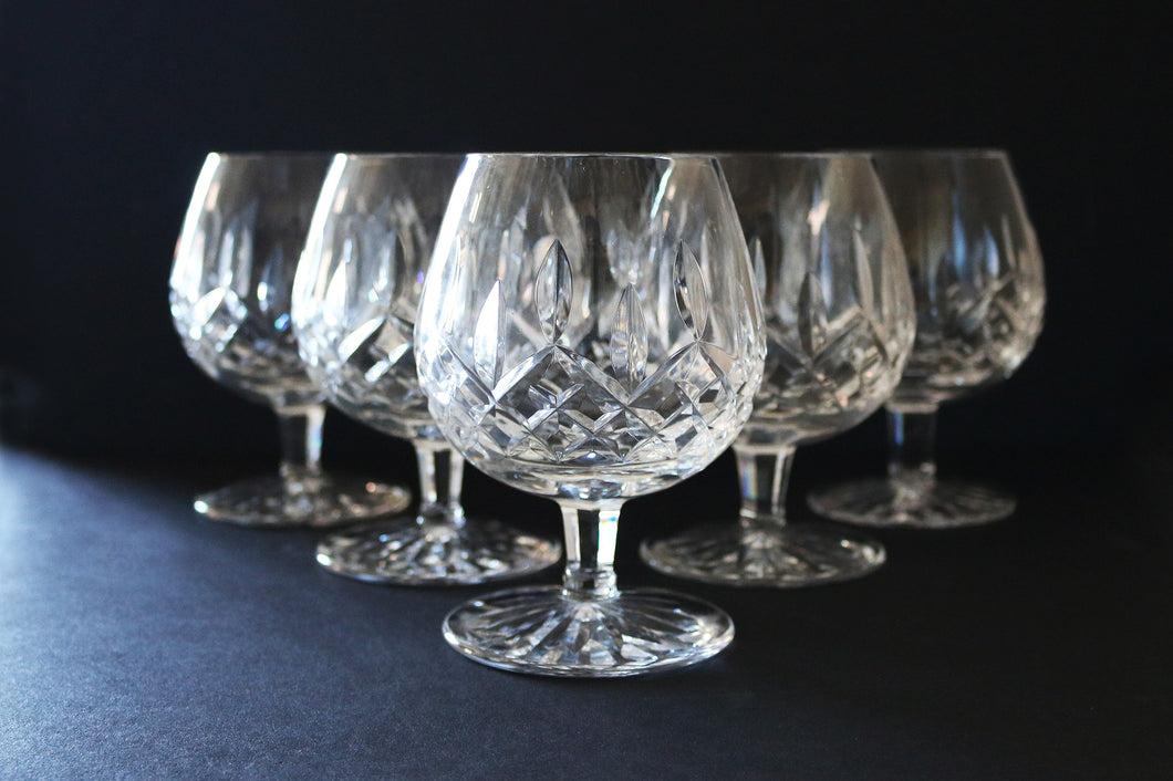 4 Waterford Lismore Brandy Glasses