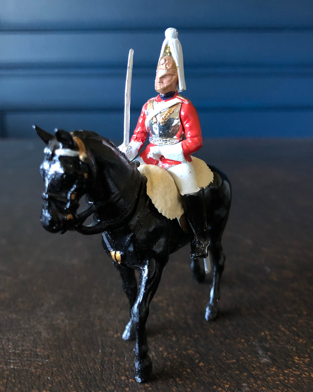 British Cast Iron Mounted Soldier Figurines