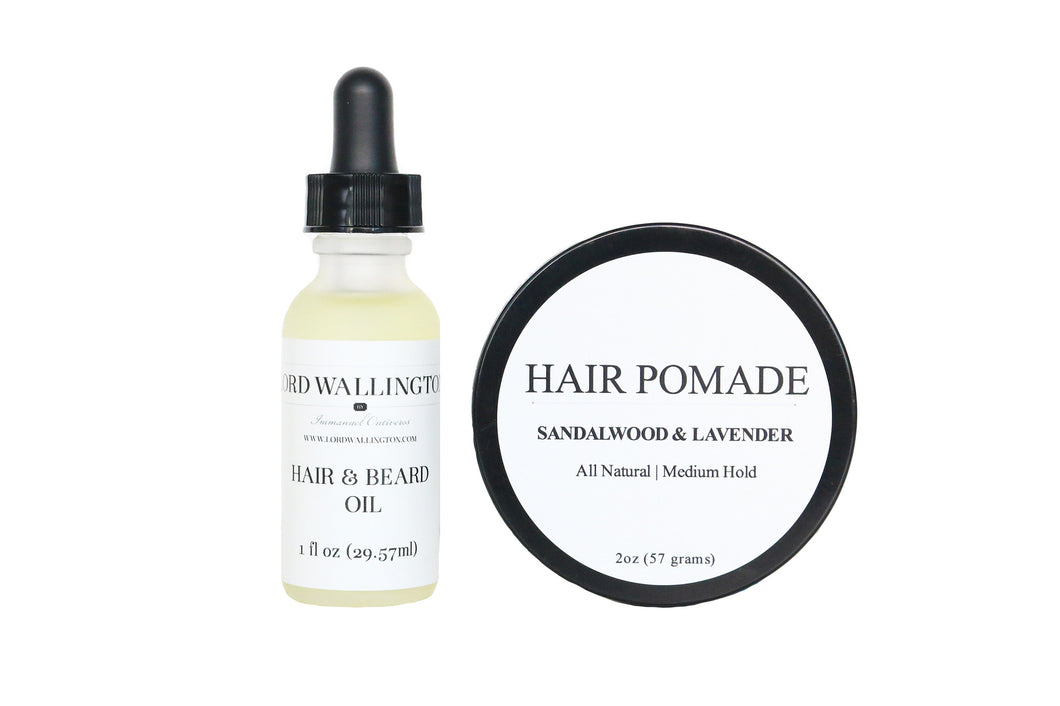 Hair & Beard Oil, Pomade Set 