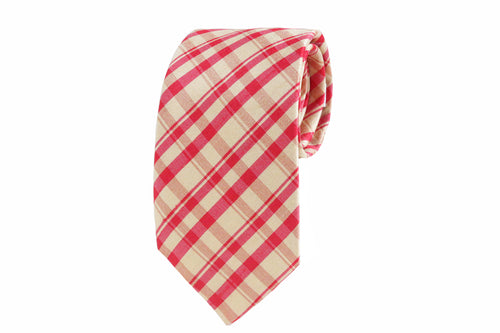 gold and red silk tie 