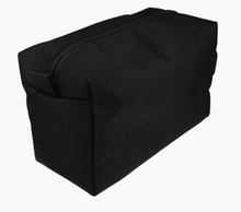 Black Tall Toiletry Bag, Zippered Overnight Dopp Bag