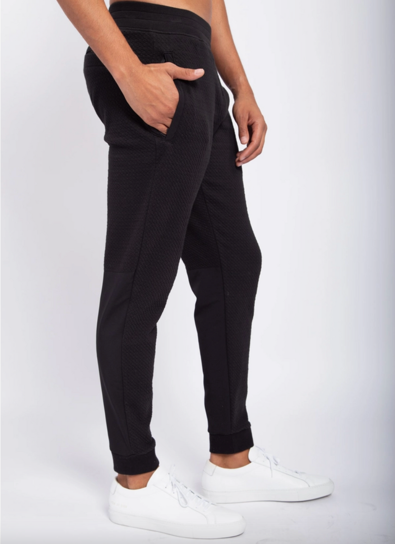 Quilted best sale joggers mens