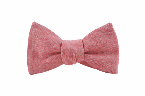 Red Chambray Bow Tie