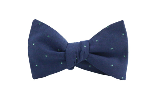 Blue & Green Dot Bow Tie