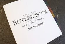 Home organization workbook, Butler Book by Lord Wallington for home maintenance and organization 