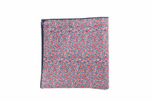Tipped Red Floral Pocket Square