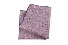 Tipped Red Floral Pocket Square
