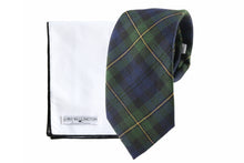tartan tie and pocket square set