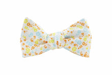White Floral Bow Tie